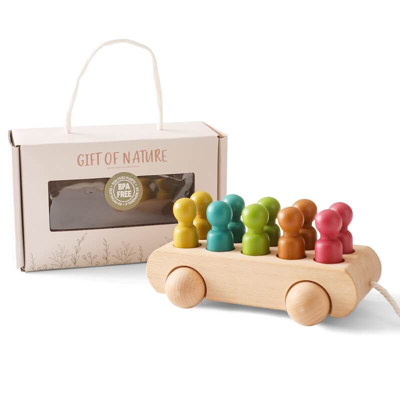 Wooden Bus Car montessori gift christmas