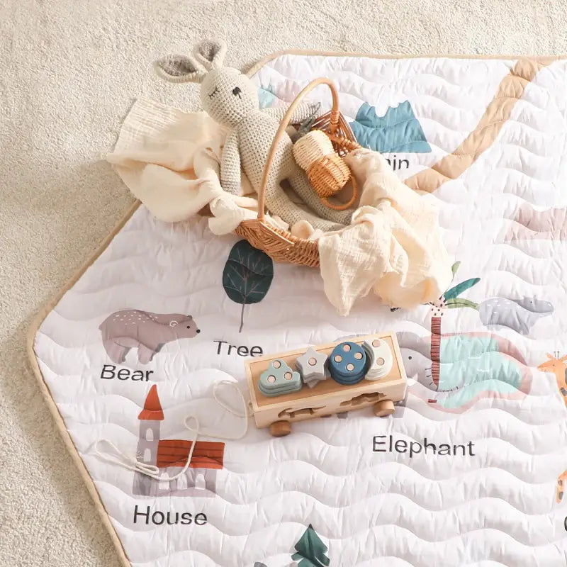 Play Mat Crawling Montessori Gift organic cotton birthday