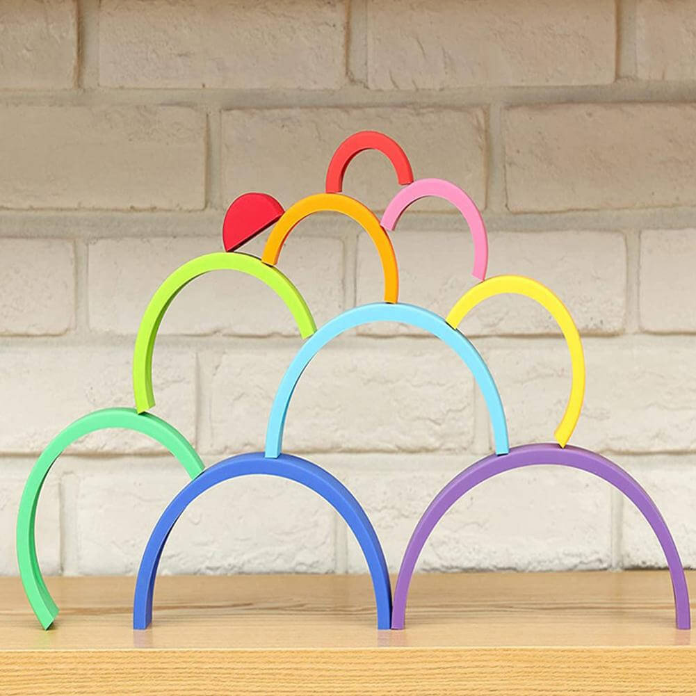 Rainbow Stacker Toys Montessori Gift creativity artistic baby