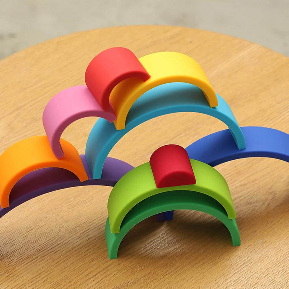 Rainbow Stacker Toys Montessori Gift creativity baby toddler