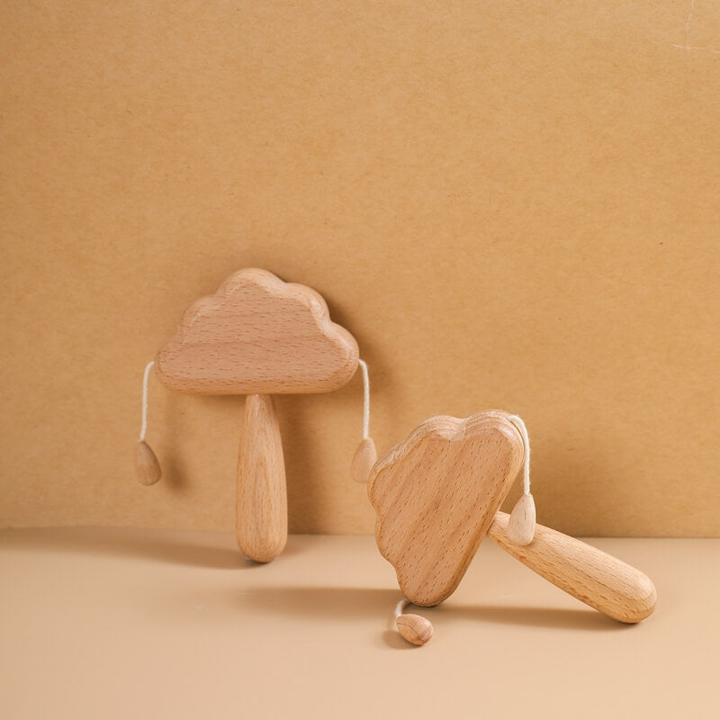 Rattle Wooden montessori baby play gift newborn