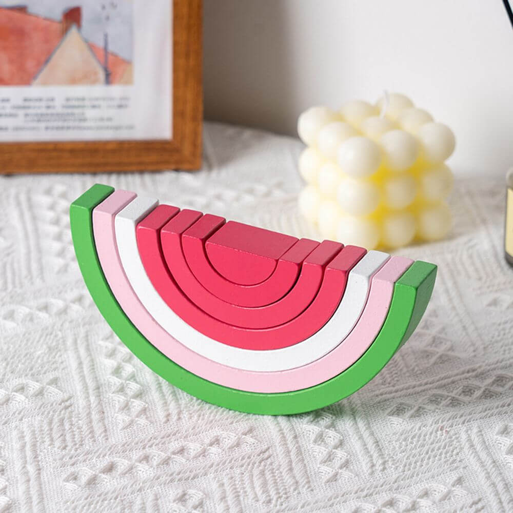 Wooden Rainbow toy for children imaginative play problem-solving skills high-quality wood safe for babies toddlers gift for birthdays, Christmas, baby showers, Easter, Halloween, Valentine's Day, Hanukkah, Kwanzaa.