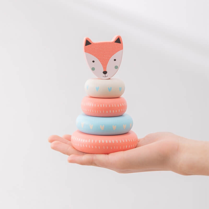 stacking cute animals toy educational wooden toy problem-solving skills, fine motor skills, hand-eye coordination. safe round edges easy children stack wooden rings, sorting, sequencing, and building. A perfect gift newborns, toddlers, kids, animal-themed stacking toy durable cute, stylish playroom nursery, birthday, christmas