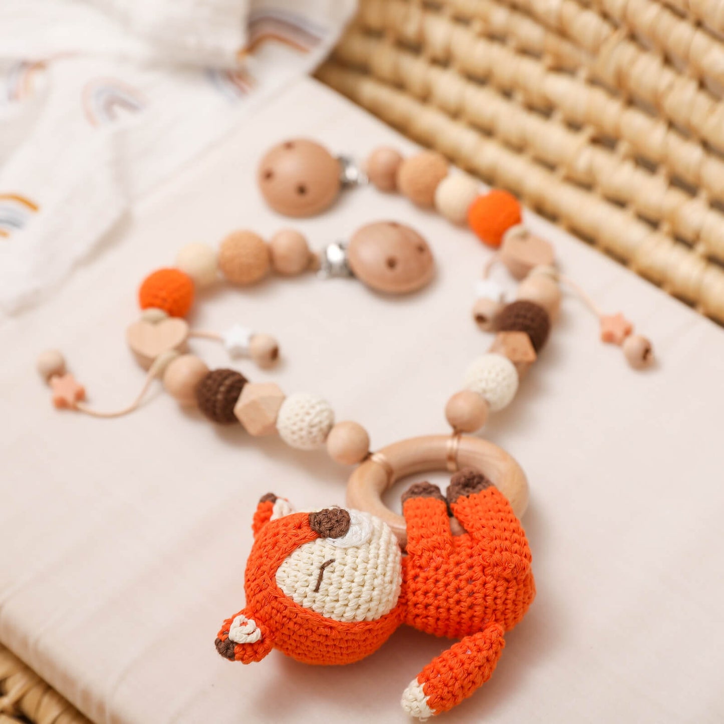 Montessori TEETHING Handmade CROCHET DOLL gift idea