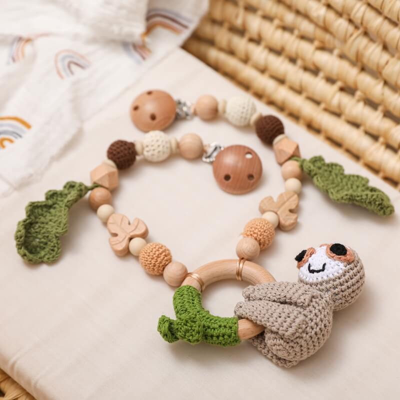 Cute Montessori TEETHING Handmade CROCHET DOLL gift idea