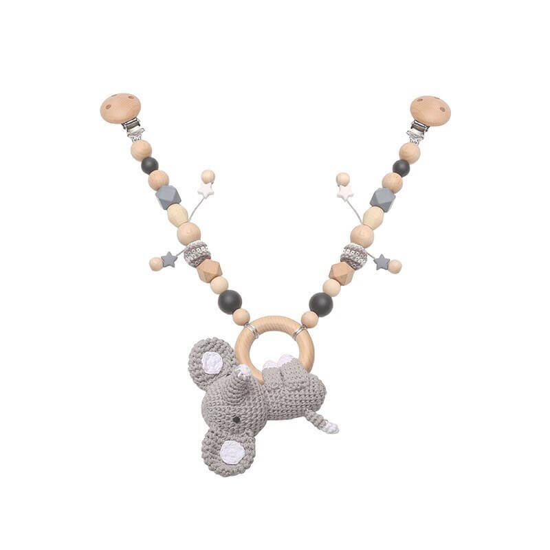 Montessori TEETHING CROCHET DOLL gift elephant