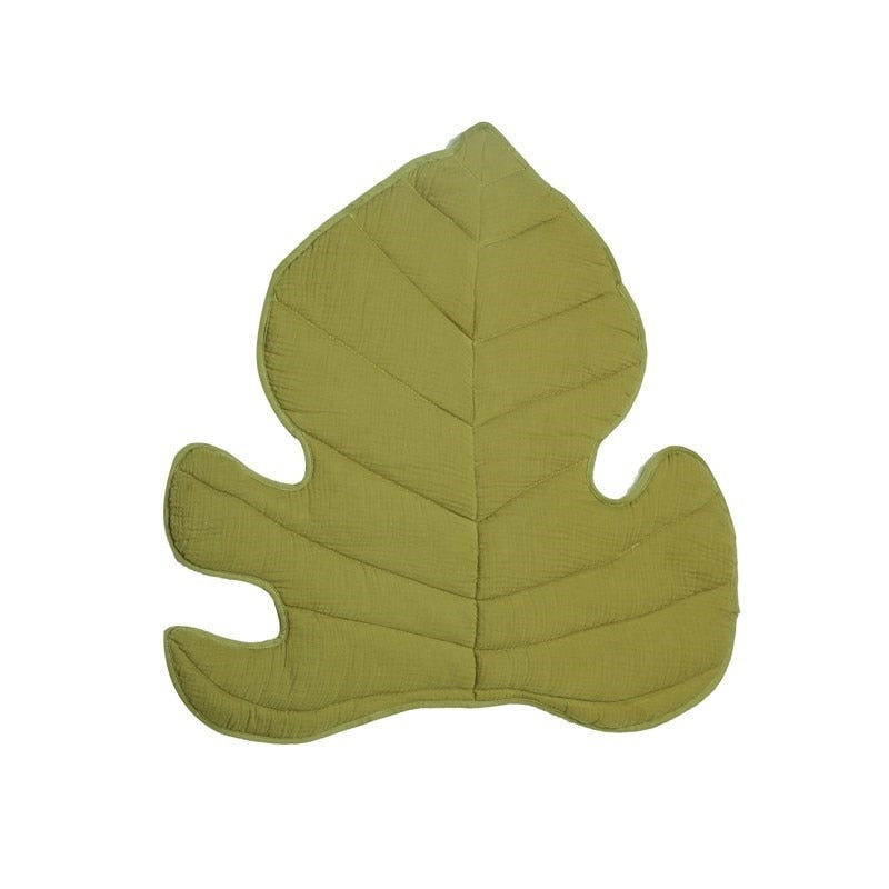 Crawling mat montessori baby toddler green leaf