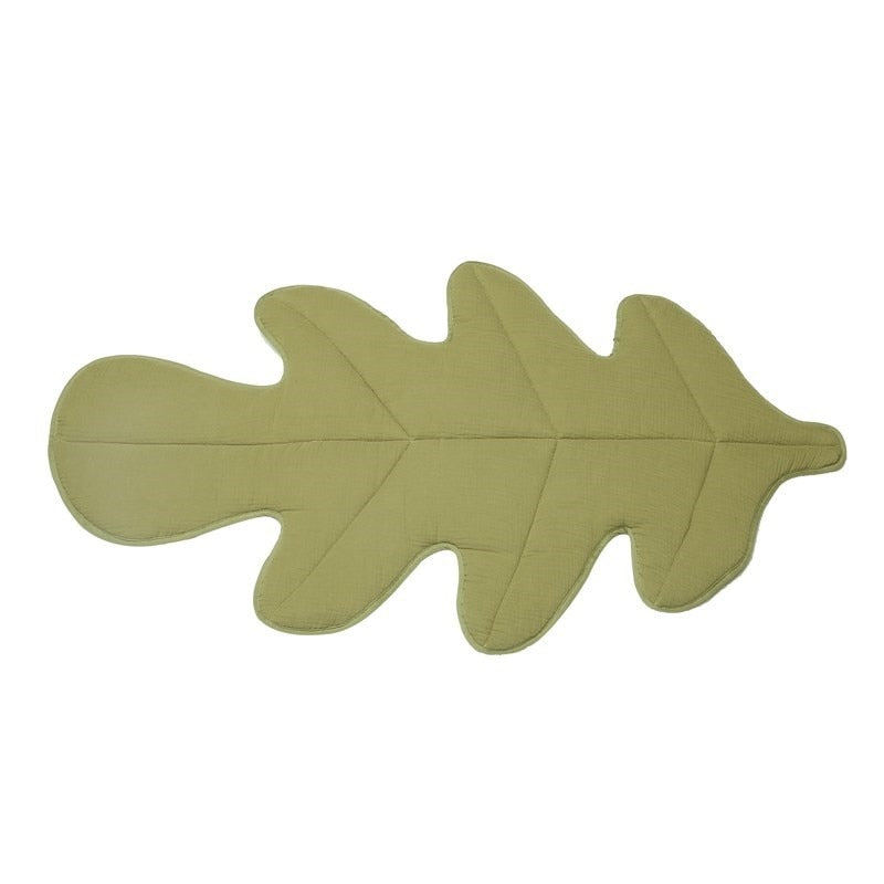 Crawling mat montessori baby toddler green long leaf