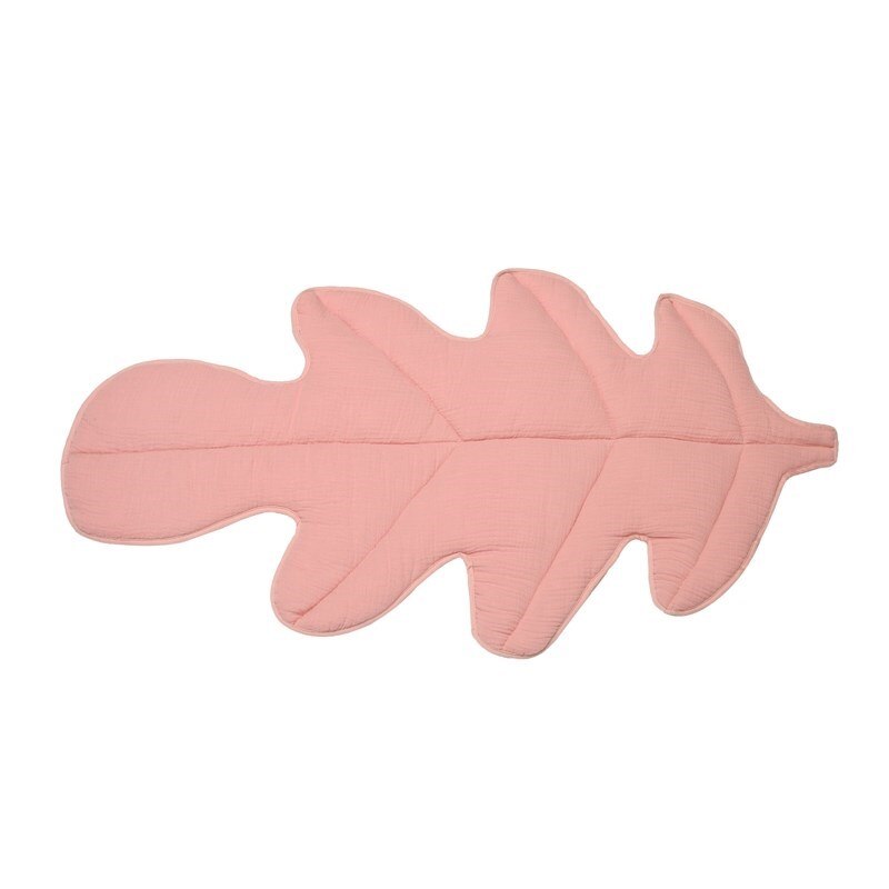 Crawling mat montessori baby toddler pink long leaf