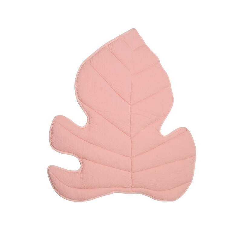 Crawling mat montessori baby toddler pink leaf
