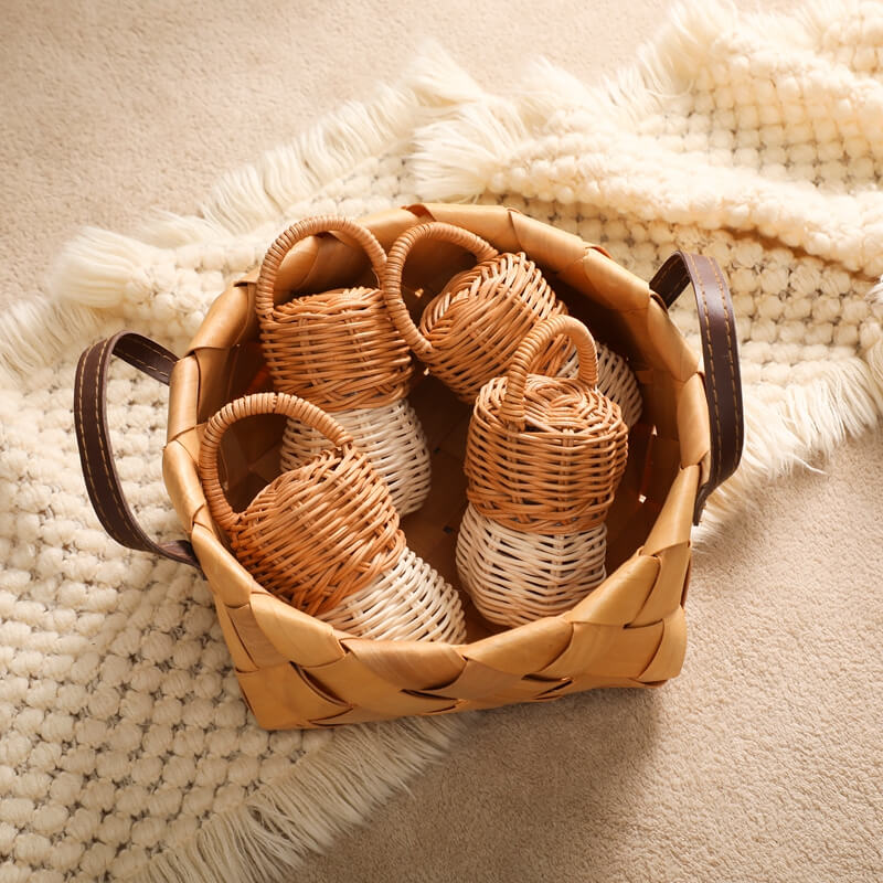 Natural Material Ratten Rattle Toddler gift idea