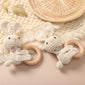 Handmade Crochet Rattle Bunny gift birthday idea