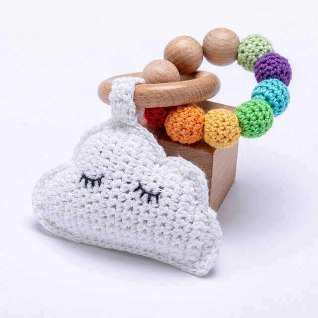 Handmade Crochet Gift Idea Rattle Hanging toy 
