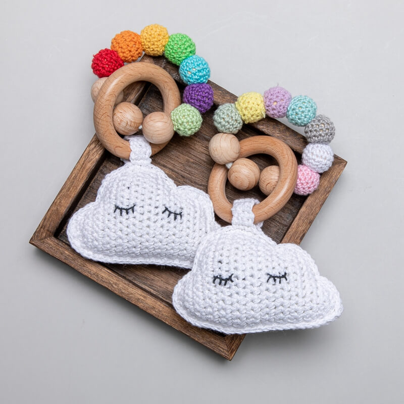 Handmade Crochet  Rattle Hanging toy 