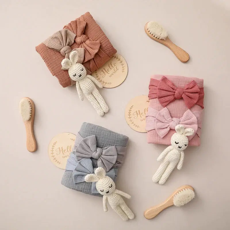 Handmade Crochet newborn gift box christmas birthday 