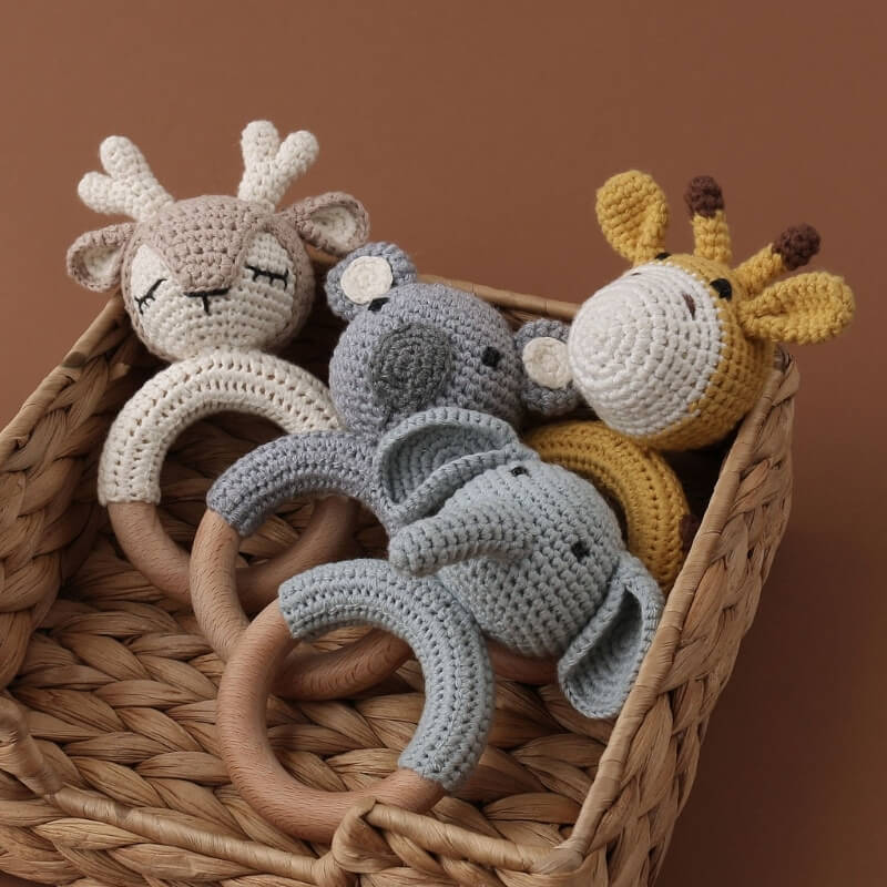 Handmade Crochet Teether gift birthday