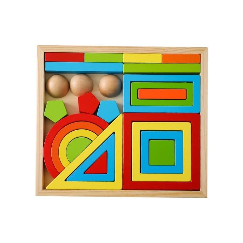 Montessori Rainbow Blocks Stacking Building christmas birthday gift