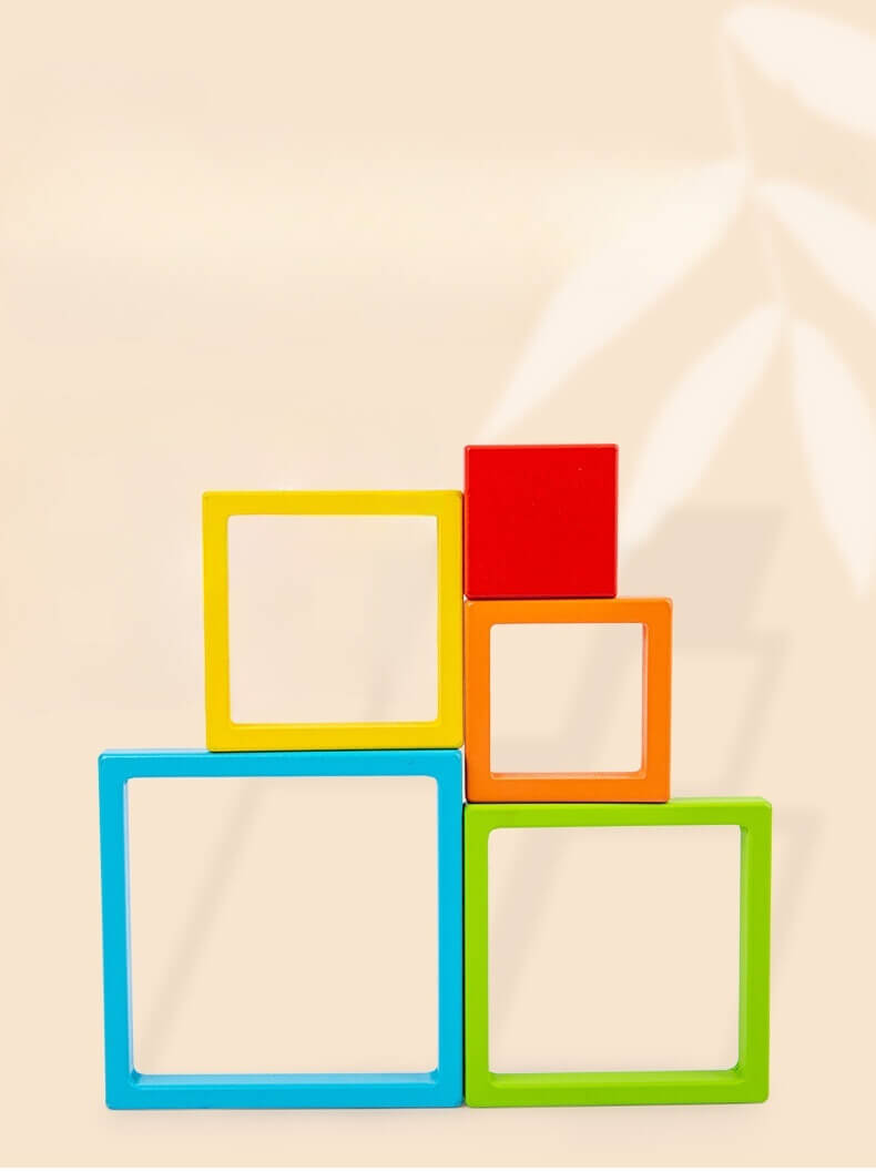 Montessori Rainbow Blocks Stacking Building  birthday gift