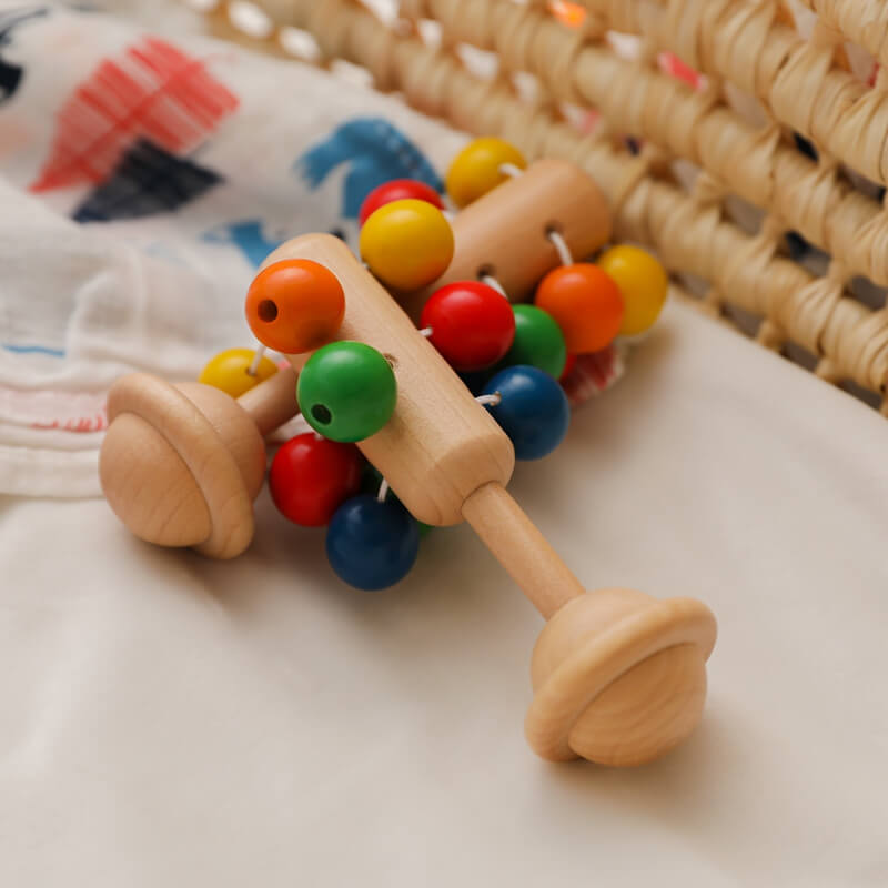 Rattle Newborn gift idea christmas organic wood 
