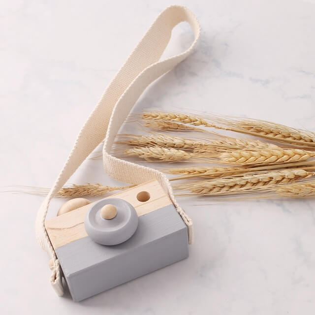 organic wood montessori gift toddler camera 