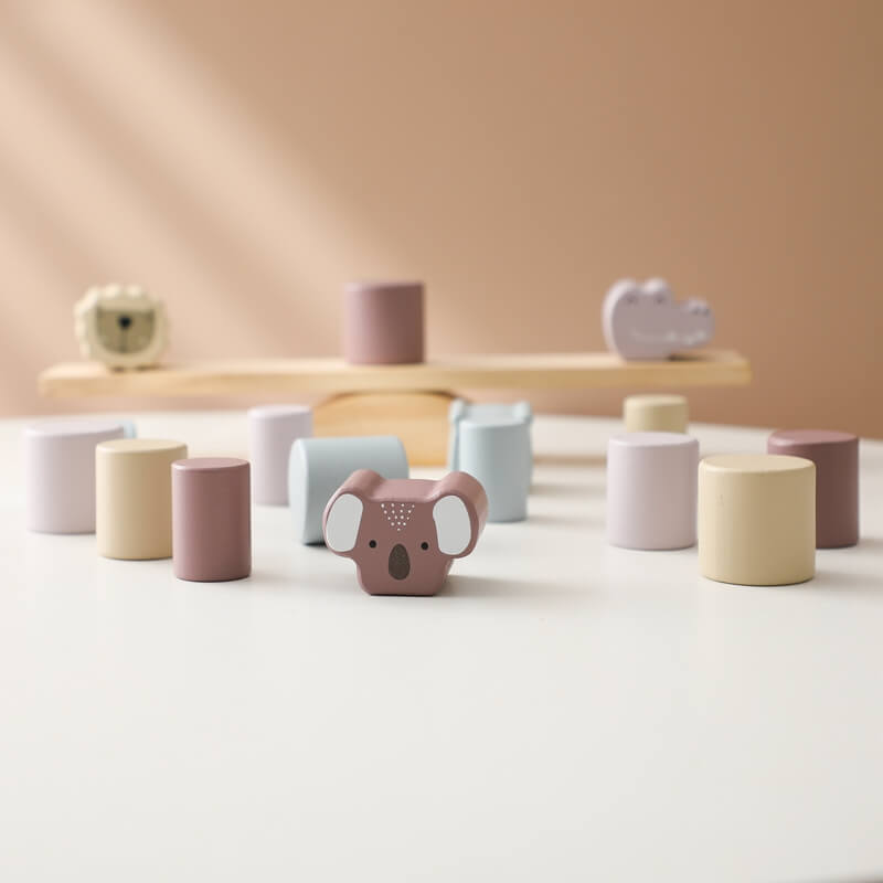 ANIMAL TOWER BALANCE Montessori construction educational wooden toy babies toddlers children building blocks wooden balance high quality wood birthdays Christmas