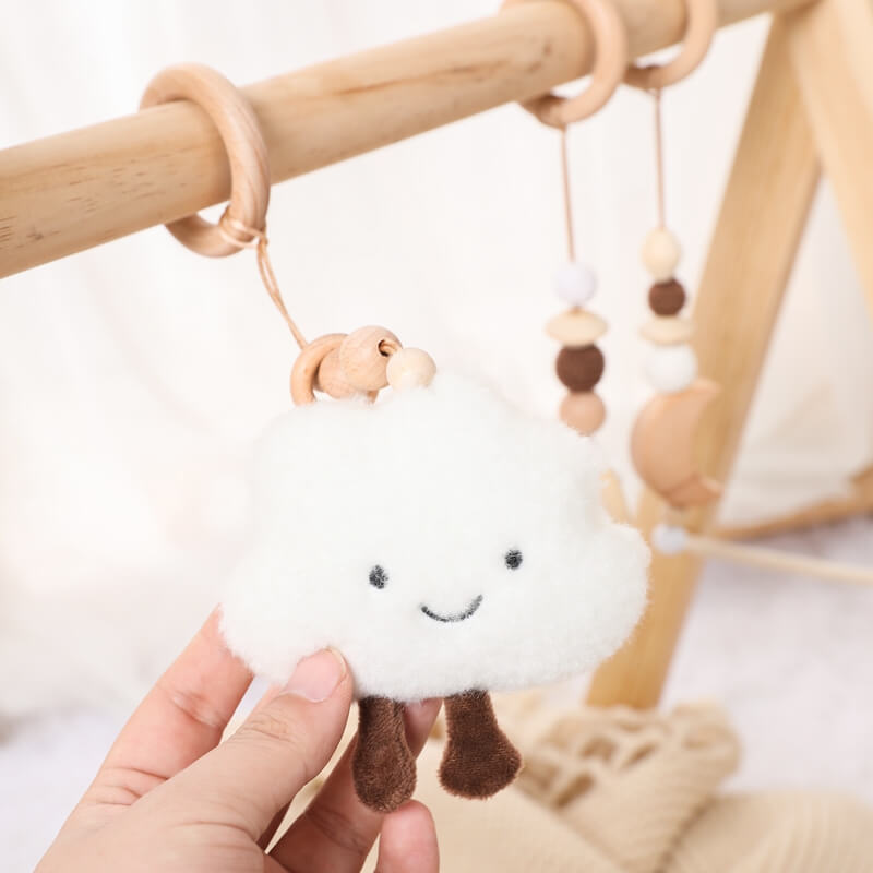 Cloud Play Gym Set - Soft and cozy play gym set featuring a fluffy cloud theme for your baby's playtime