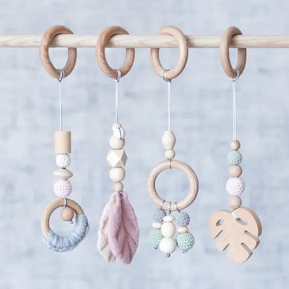 Colorful stimulating Spring Hanging Baby Gym toy set babies fine motor skills brain development decor piece bedroom nursery home babies newborn handmade gift birthday christmas