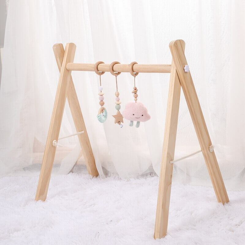 Cloud Play Gym Set - Soft and cozy play gym set featuring a fluffy cloud theme for your baby's playtime