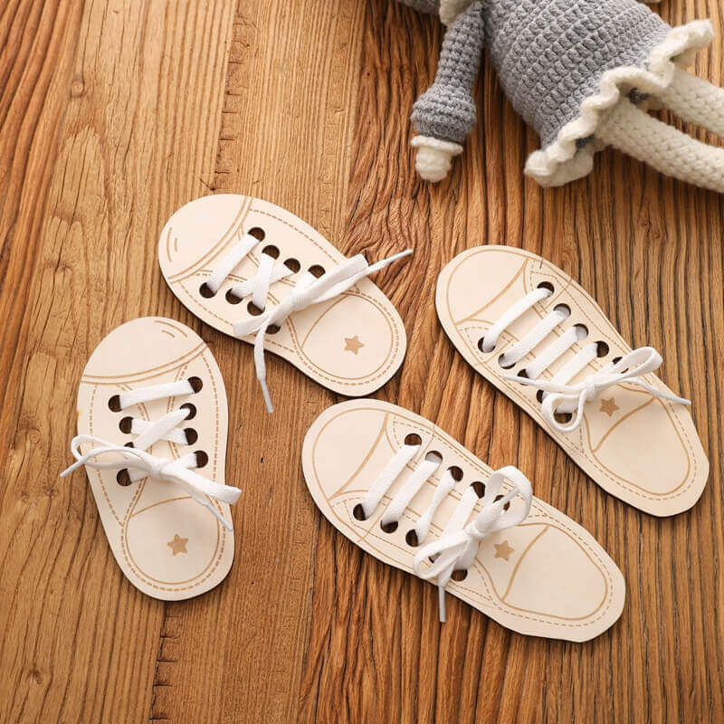 Montessory play AUTONOMOUS LACING SHOE learning play kid autonomy