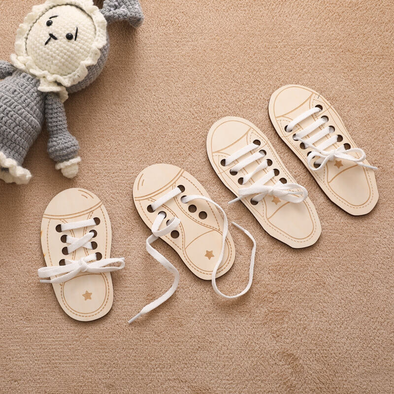 Montessory play AUTONOMOUS LACING SHOE learning play  educational