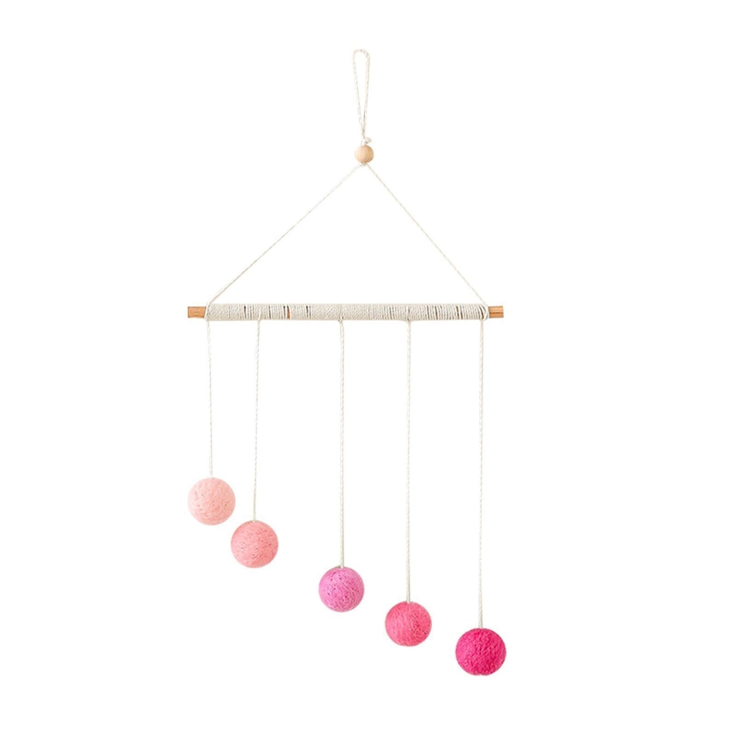 Colorful Bed Bell Mobile holder Montessori  pink