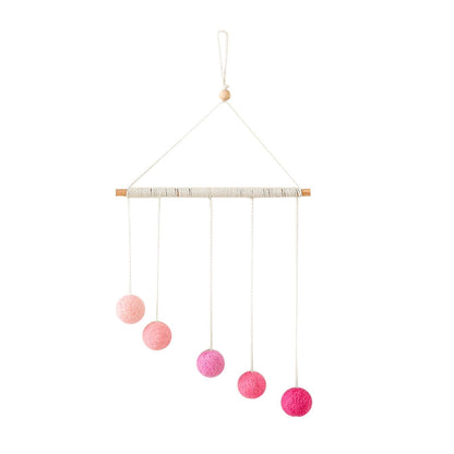 Colorful Bed Bell Mobile holder Montessori  pink