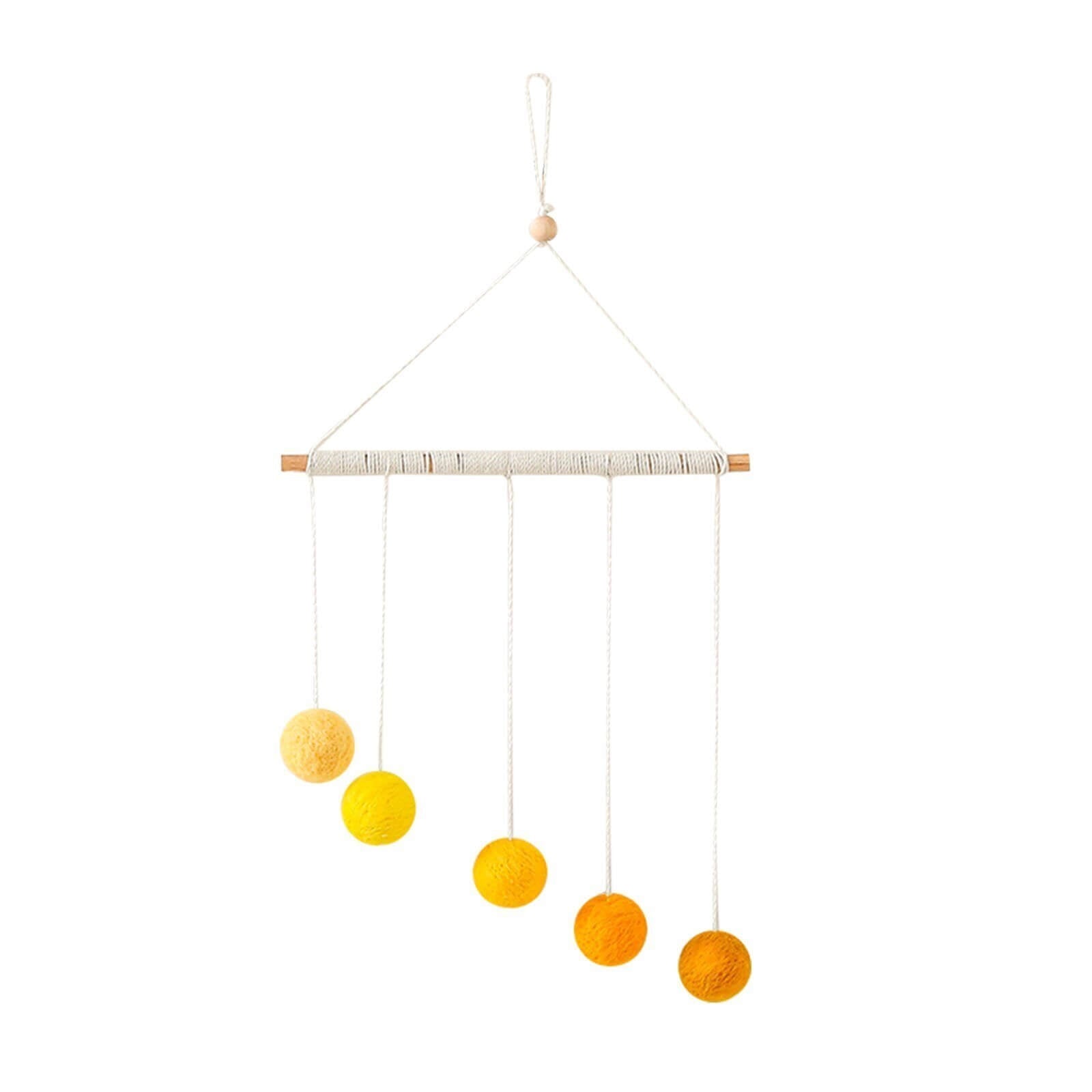 Colorful Bed Bell Mobile holder Montessori  yellow