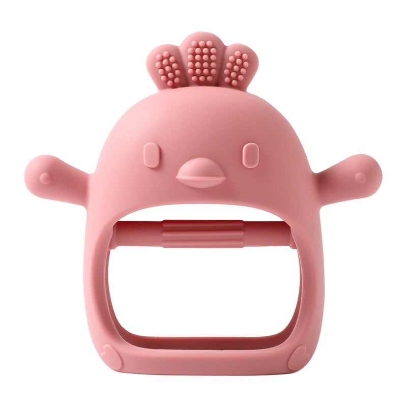  baby teether safe, BPA-free, non-toxic, food-grade silicone, rudder shape soothe swollen gums. secure handle safe hygiene baby babies newborn toddler toddlers gift birthday christmas baby shower